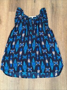 Patterned Sleeveless Blouse